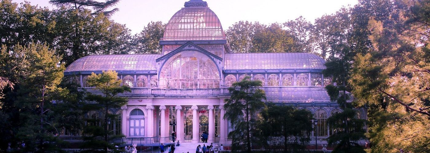 Paisaje del Palacio de Cristal del Retiro